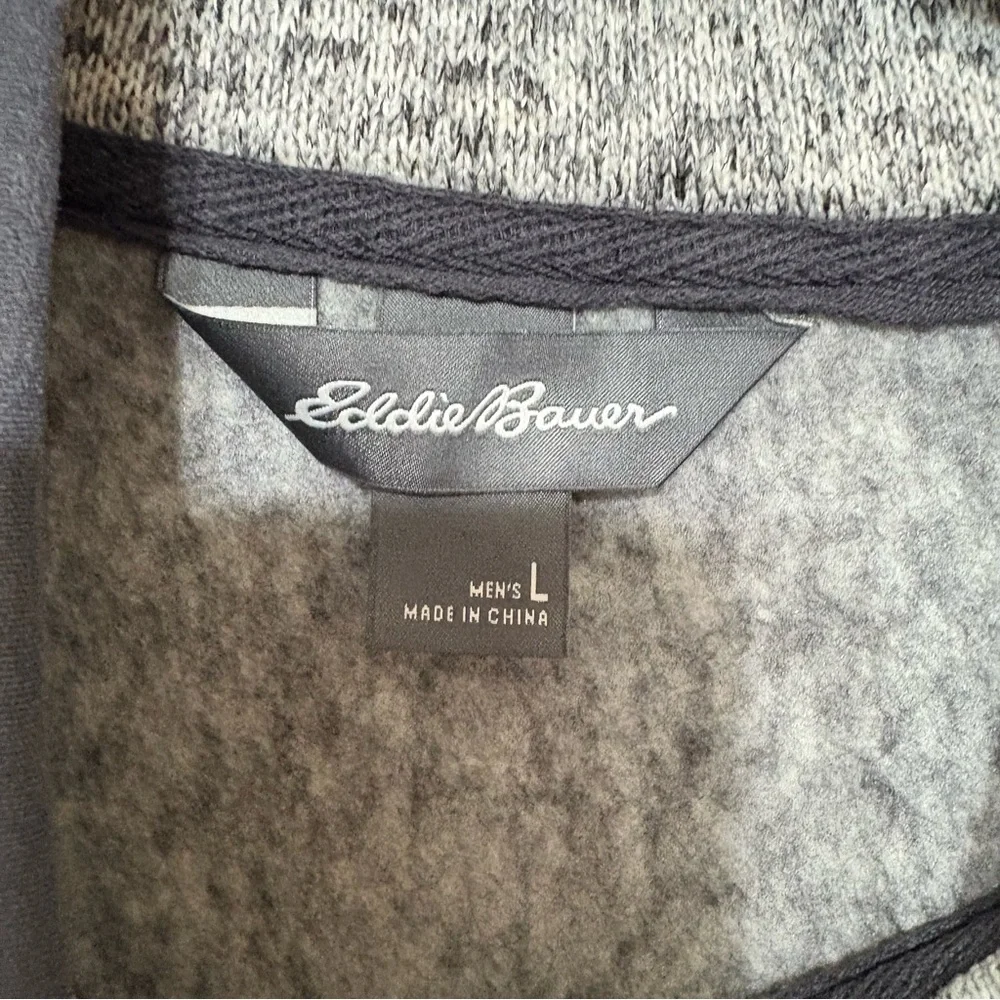 Eddie Bauer Men's Radiator Fleece Snap-Front Mock Pullover - Picture 4 of 8